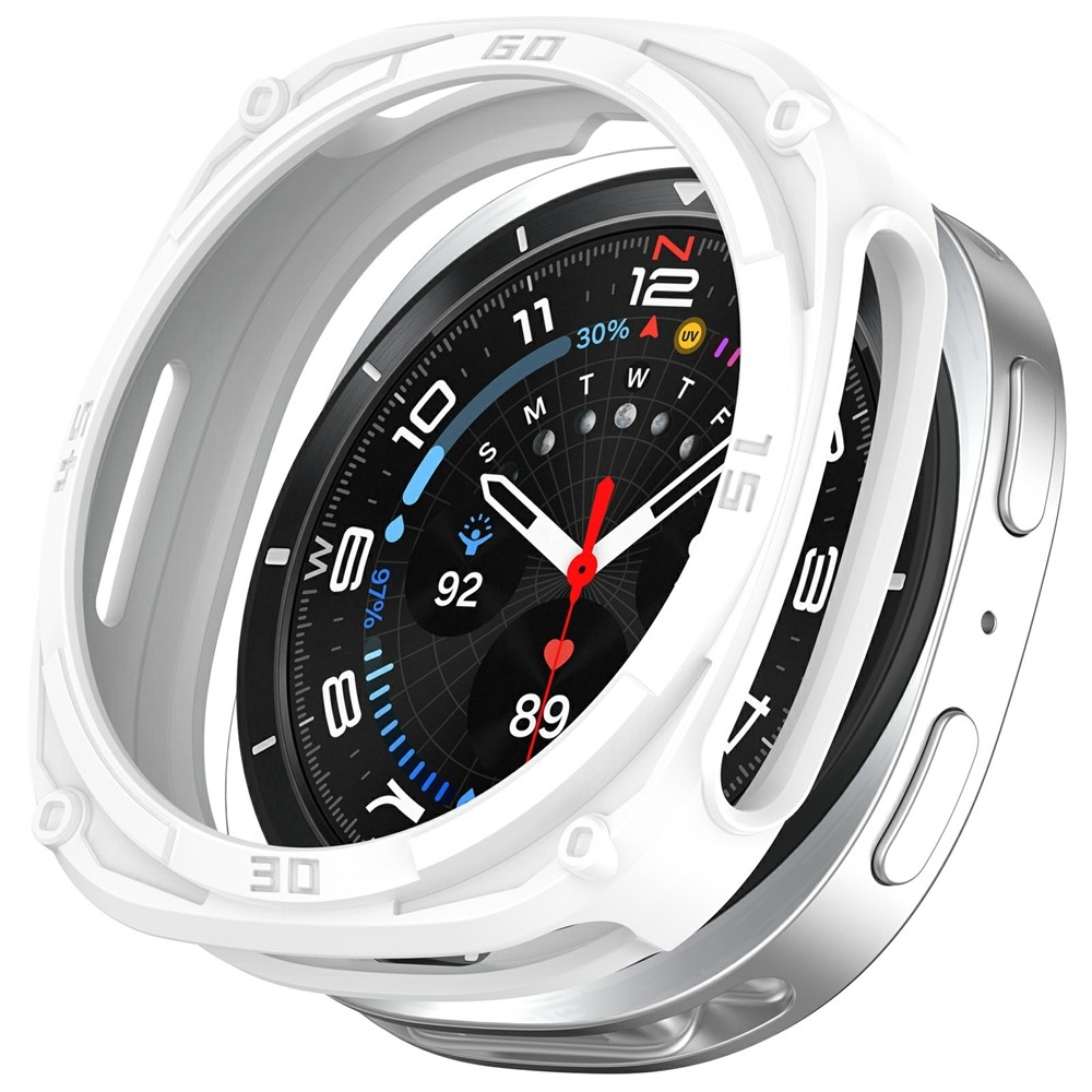 Half műanyag csuklópántos tok a Samsung Galaxy Watch9 40 mm-es modellhez – fehér