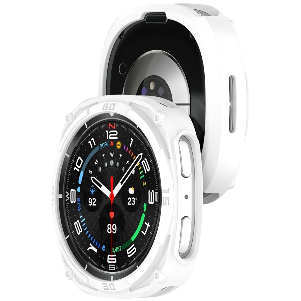 Half műanyag felcsatolható tok a Samsung Galaxy Watch9 44 mm-es modellhez – fehér
