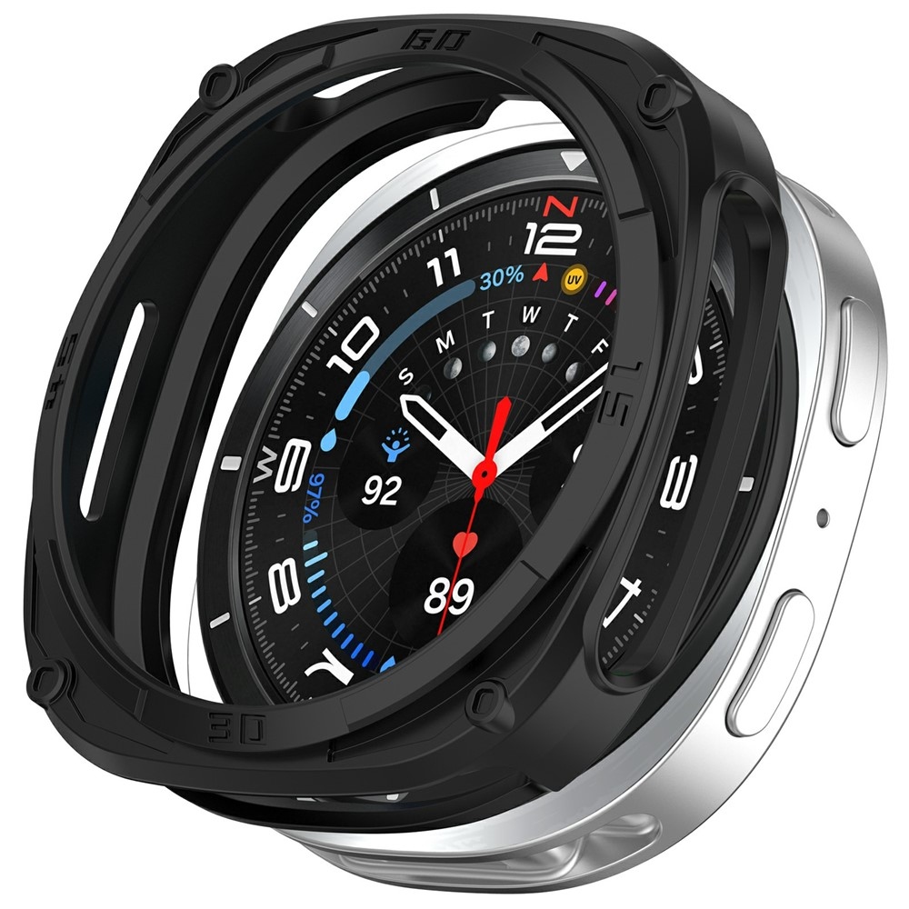 Half műanyag felcsatolható tok a Samsung Galaxy Watch9 44 mm-es modellhez – fekete