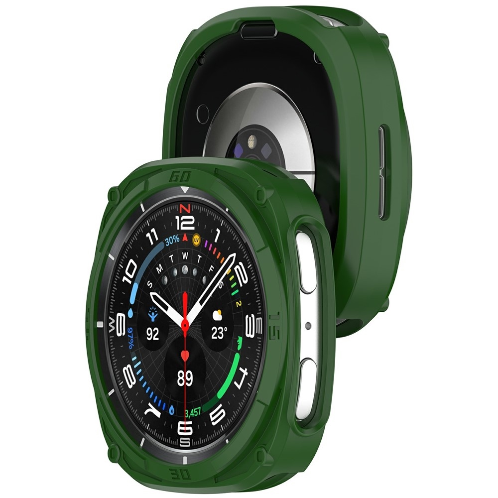 Half műanyag rögzíthető tok a Samsung Galaxy Watch9 44 mm-es modellhez – zöld