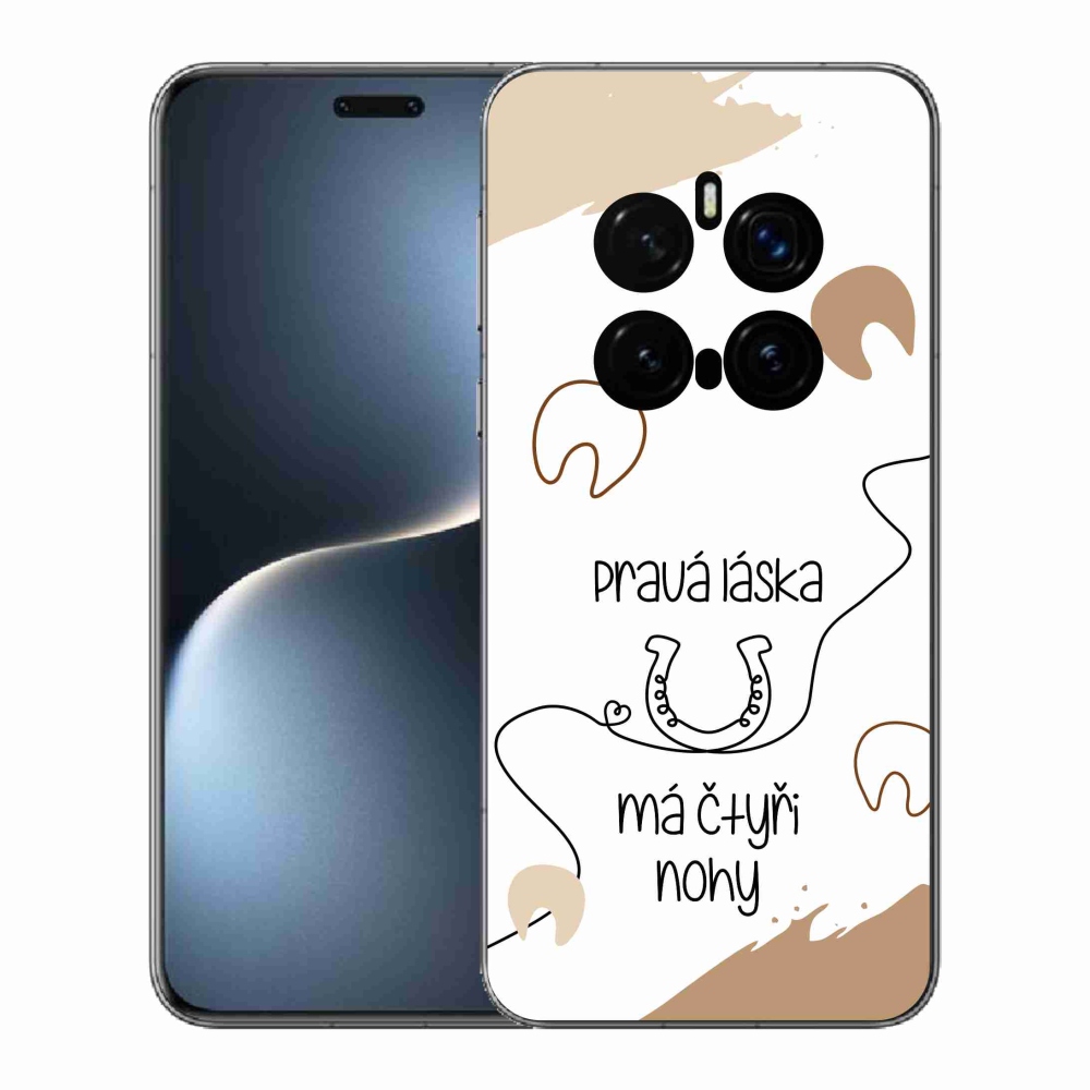 Gél borító mmCase a Honor Magic 7 Pro 5G számára - Ló motívum fehér háttér