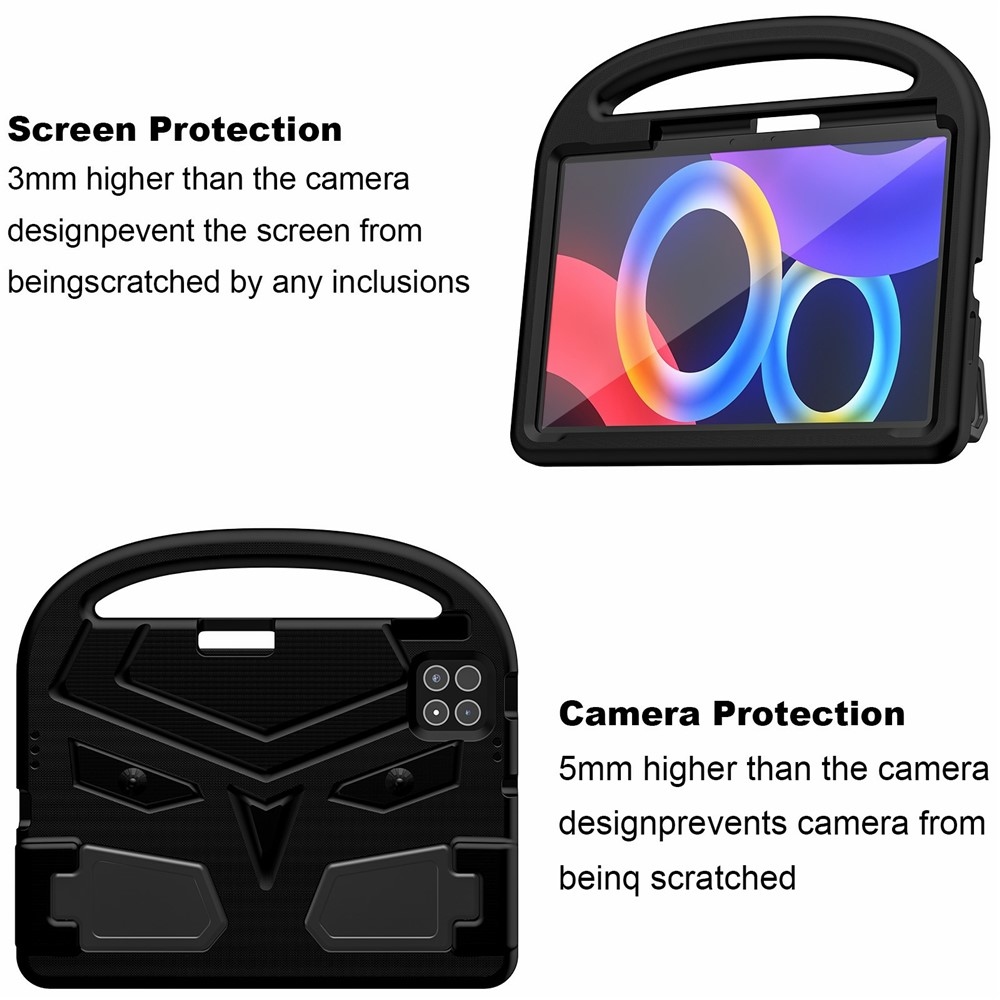 Fogantyú EVA tartós tok markolattal Xiaomi Pad 8/8 Pro/7/7/7 Pro táblagéphez - fekete