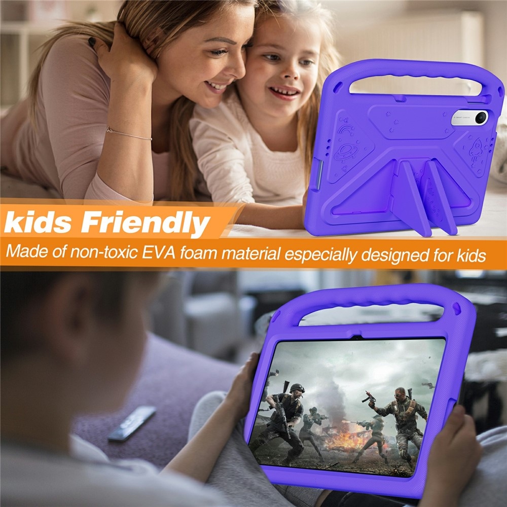 EVA anyagú, strapabíró tok fogantyúval a Xiaomi Redmi Pad 2 9,7-es táblagéphez – lila
