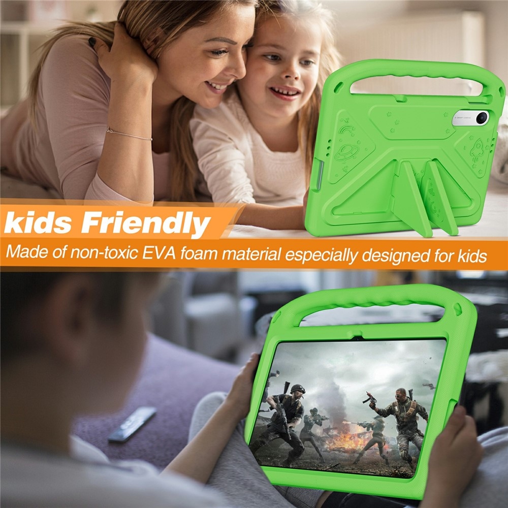 EVA anyagú, strapabíró tok fogantyúval a Xiaomi Redmi Pad 2 9,7-es táblagéphez – zöld