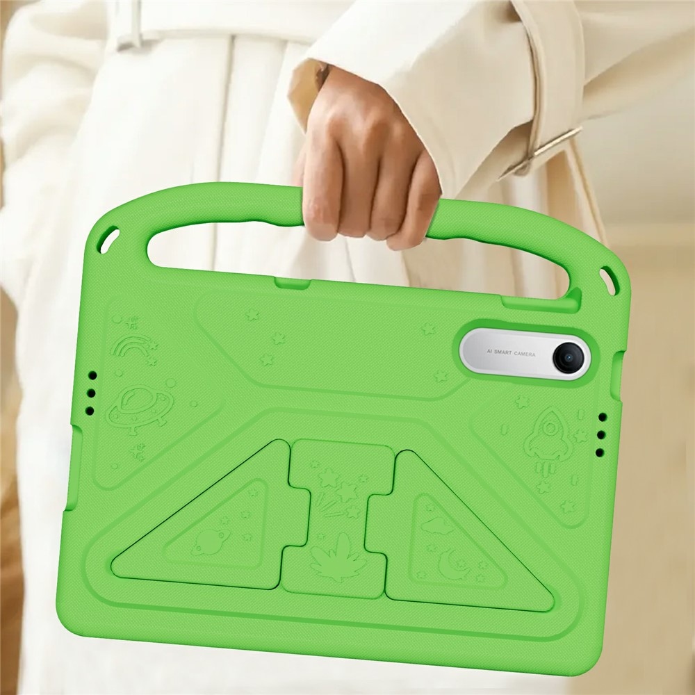 EVA anyagú, strapabíró tok fogantyúval a Xiaomi Redmi Pad 2 9,7-es táblagéphez – zöld