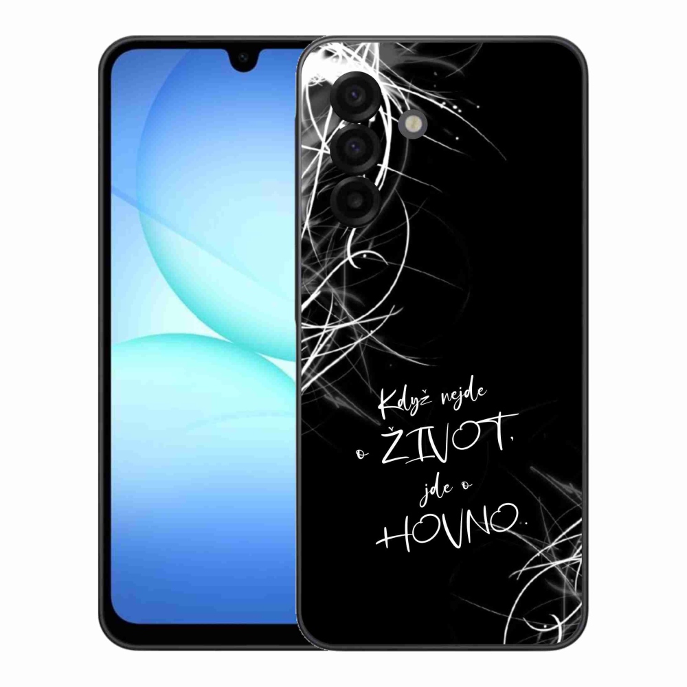 Gél borítás mmCase Samsung Galaxy A17 4G/5G - vicces szöveg 16 fekete háttér