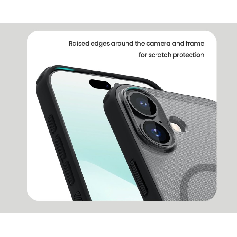 Nillkin Super Frosted PRO mágneses hátsó borítás Apple iPhone 17 átlátszó fekete