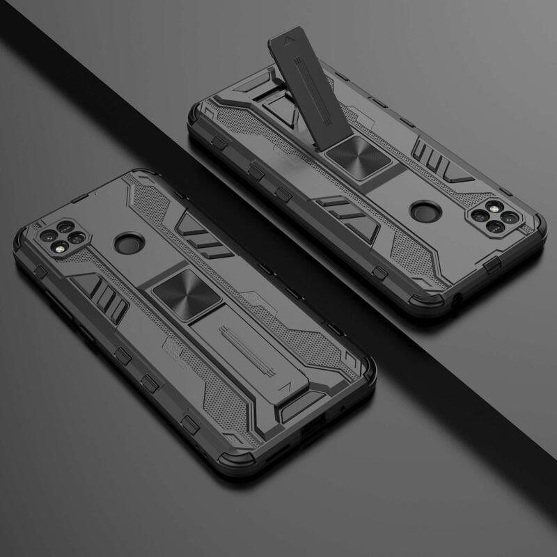 Kemény, tartós hibrid borítás a Xiaomi Redmi 10A készülékhez - fekete