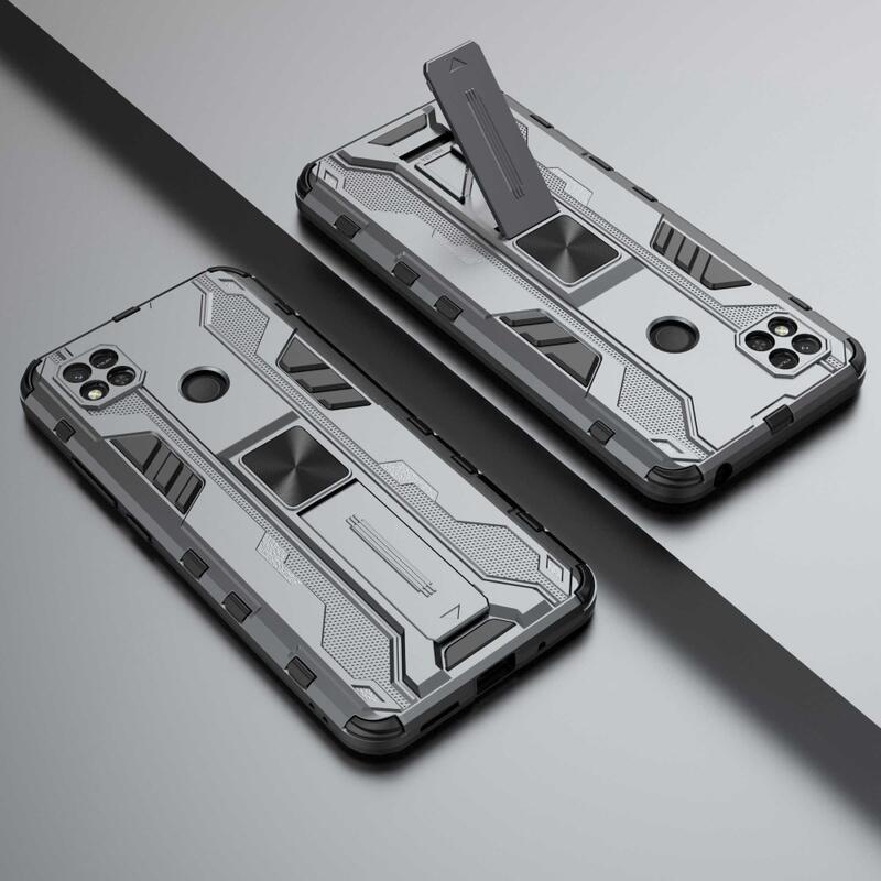 Kemény, tartós hibrid borítás a Xiaomi Redmi 10A készülékhez - szürke