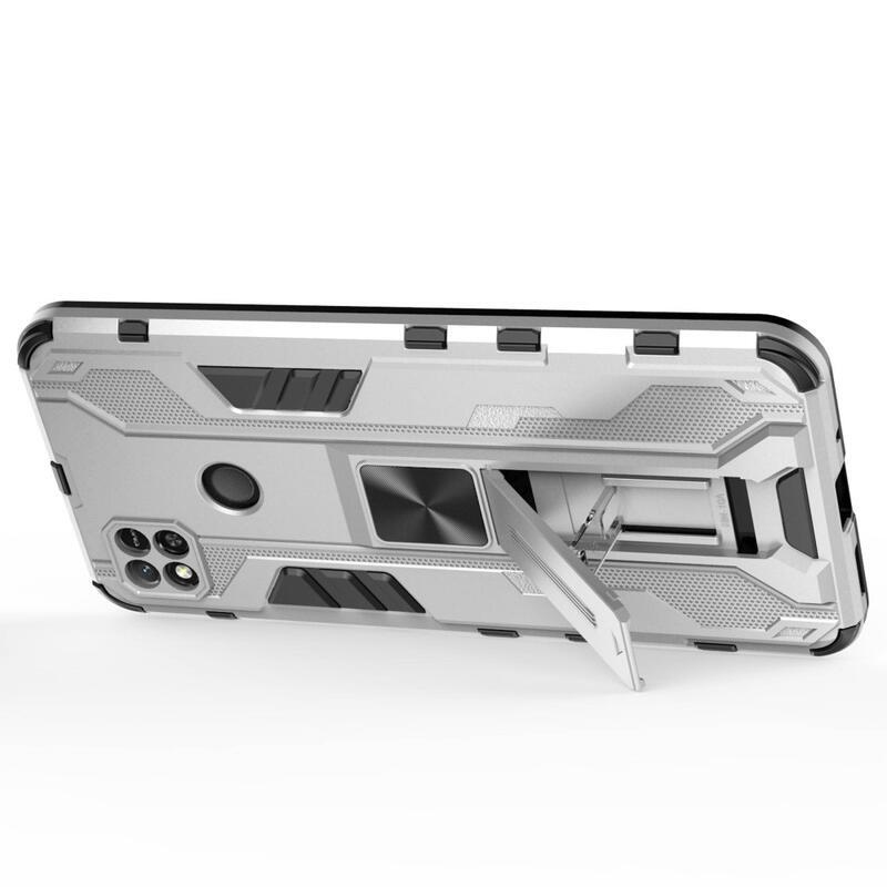 Kemény, tartós hibrid borítás a Xiaomi Redmi 10A készülékhez - ezüst színű