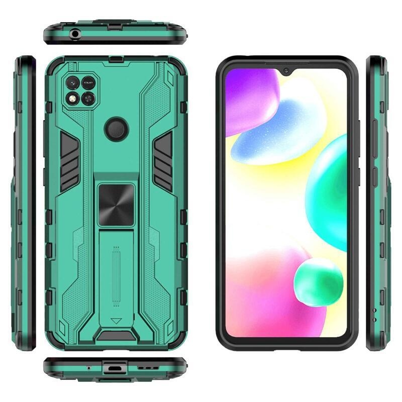 Kemény, tartós hibrid borítás a Xiaomi Redmi 10A készülékhez - zöld