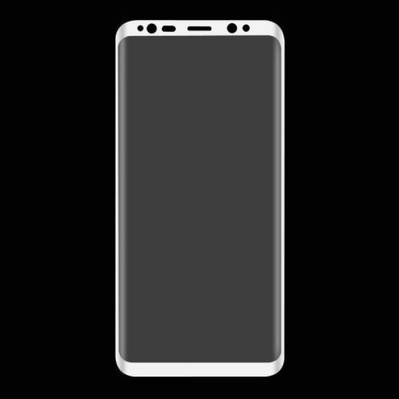 HAT teljes képernyő rögzítésű edzett üveg 3D-sarkokkal Samsung Galaxy S8+ - fehér szegéllyel