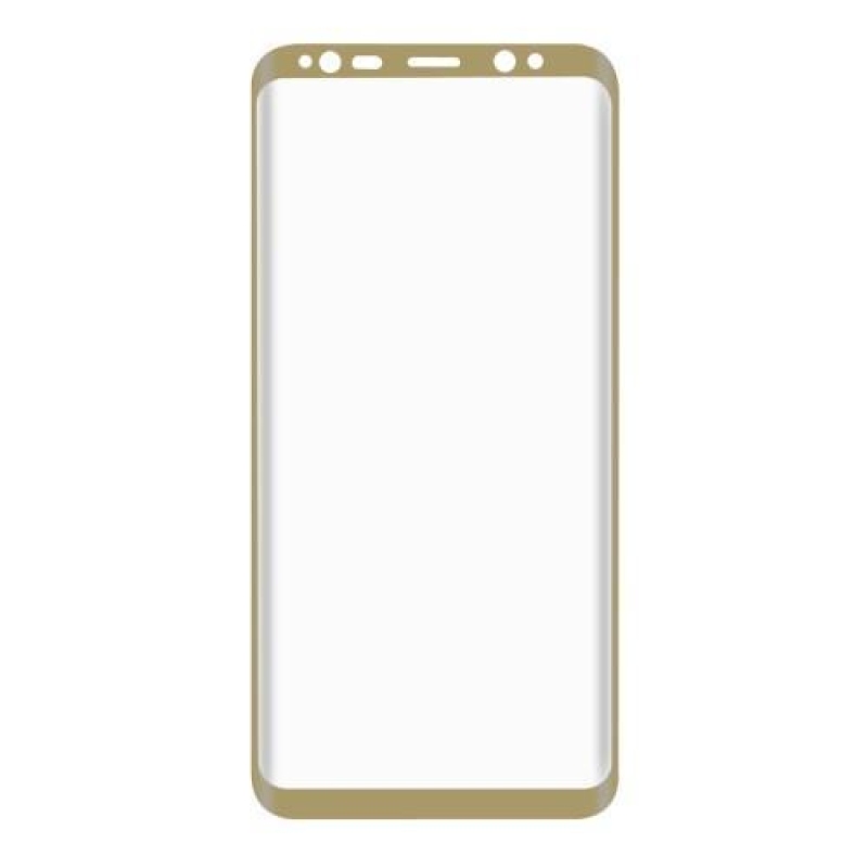 HAT teljes képernyő rögzítésű edzett üveg 3D-sarkokkal Samsung Galaxy S8+ - arany szegély