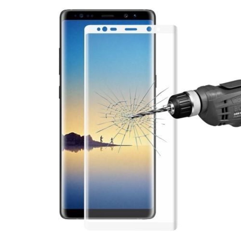 HAT teljes képernyő tartós üveg Samsung Galaxy Note 8 - fehér szegély