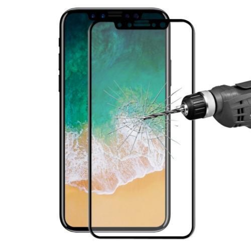 HAT teljes képernyős edzett üveg iPhone X készülékhez - fekete keret