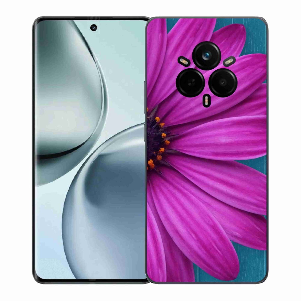 Zselés borító mmCase a Realme 14 Pro+ 5G készülékhez - lila margaréta