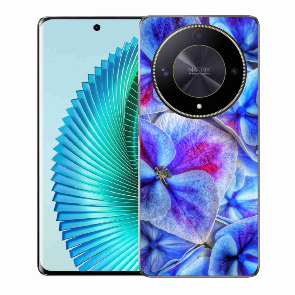 Gél védőhuzat mmCase a Honor Magic 6 Lite 5G készülékhez - kék virágok 1