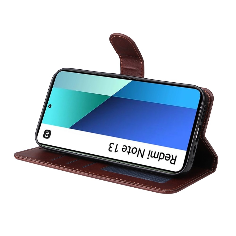Tárcás könyv tok Xiaomi Redmi Note 13-hoz - barna