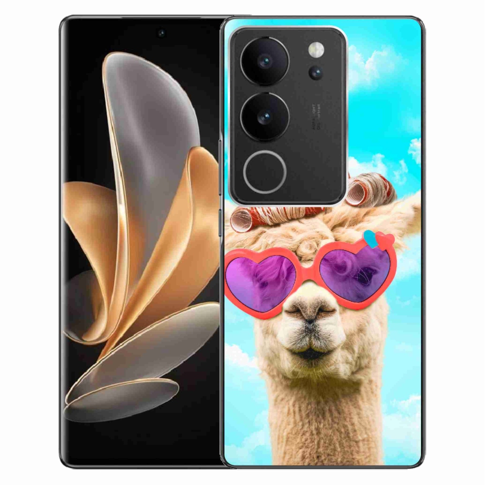 Zselés borítás mmCase a Vivo V29 5G-hez - szemüveges láma