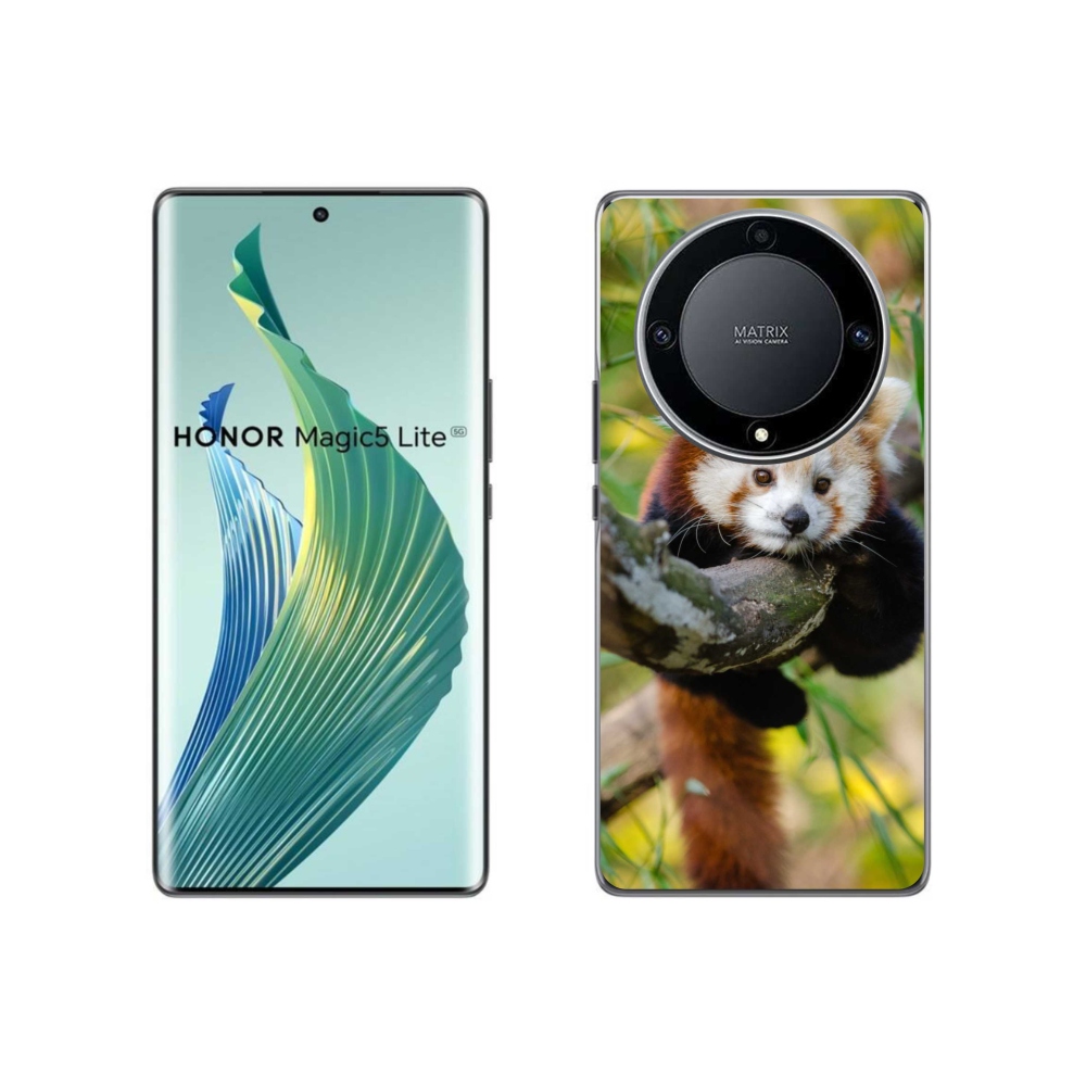 Zselés borítás mmCase a Honor Magic 5 Lite 5G készülékhez - pandavörös