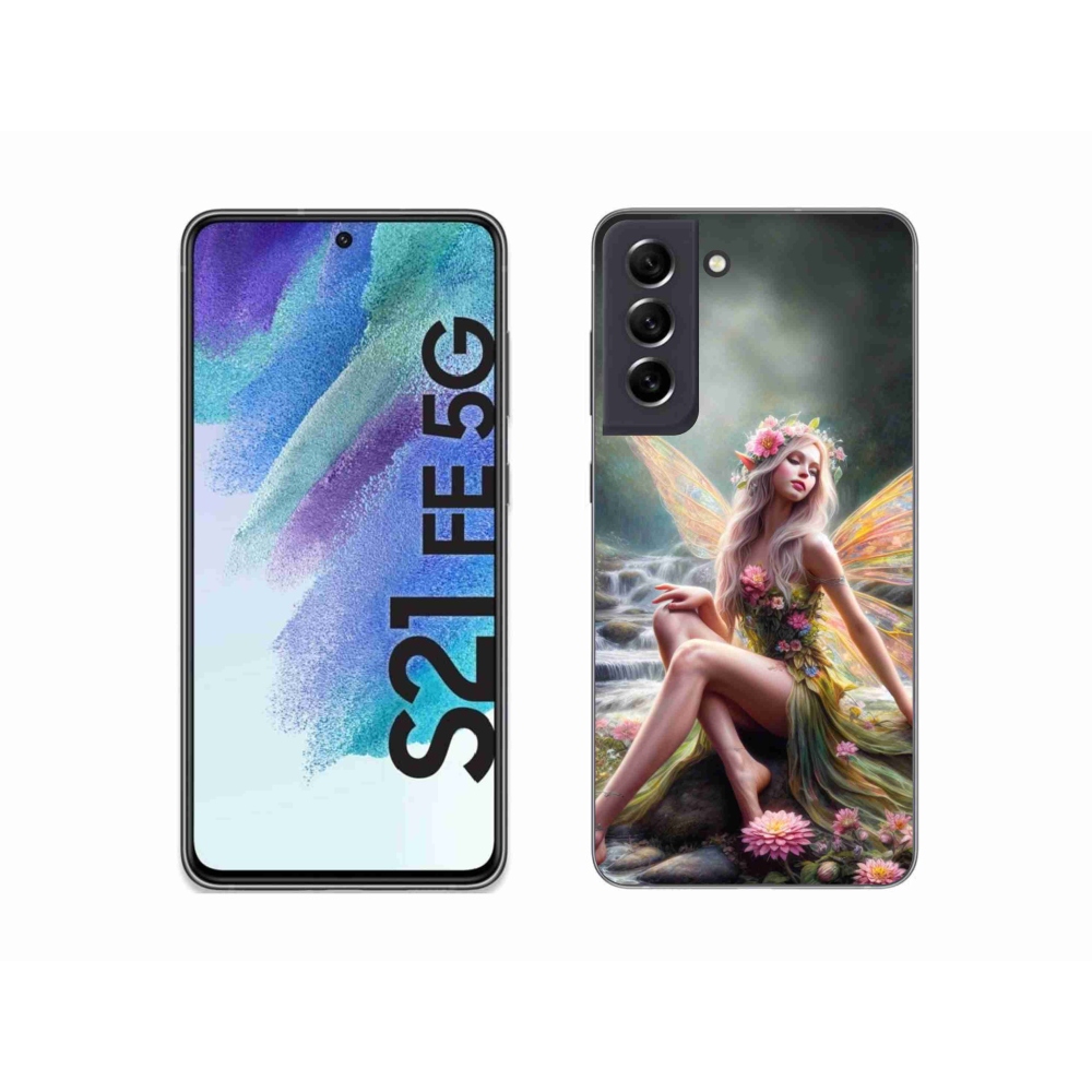 Zselés borítás mmCase Samsung Galaxy S21 FE 5G - pillangó nő 1