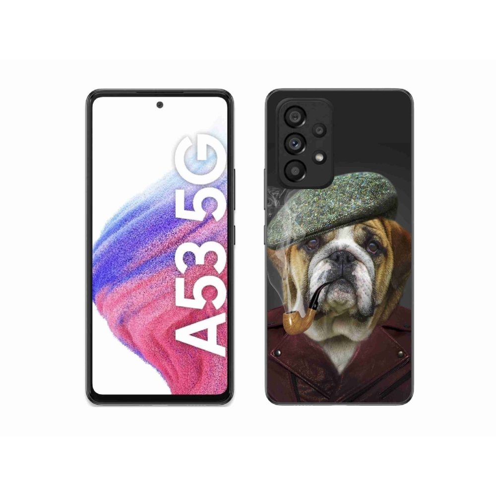 Gél borítás mmCase Samsung Galaxy A53 5G - kutya csővel