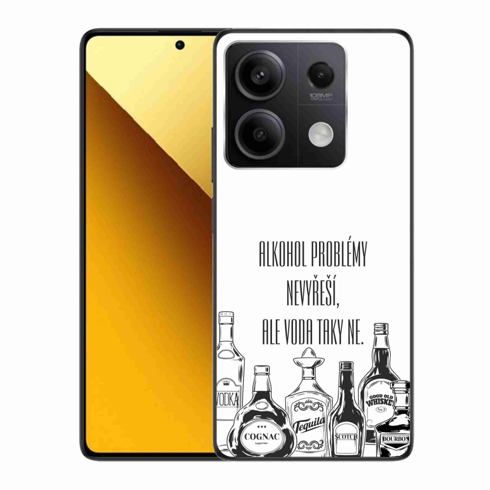 Gél borító mmCase a Xiaomi Redmi Note 13 5G-hez - vicces szöveg fehér háttérrel