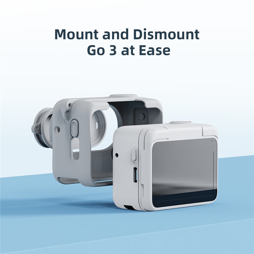 AMAGISN Szilikon Védőtok Pánttal Insta360 GO 3S-hez - Fekete