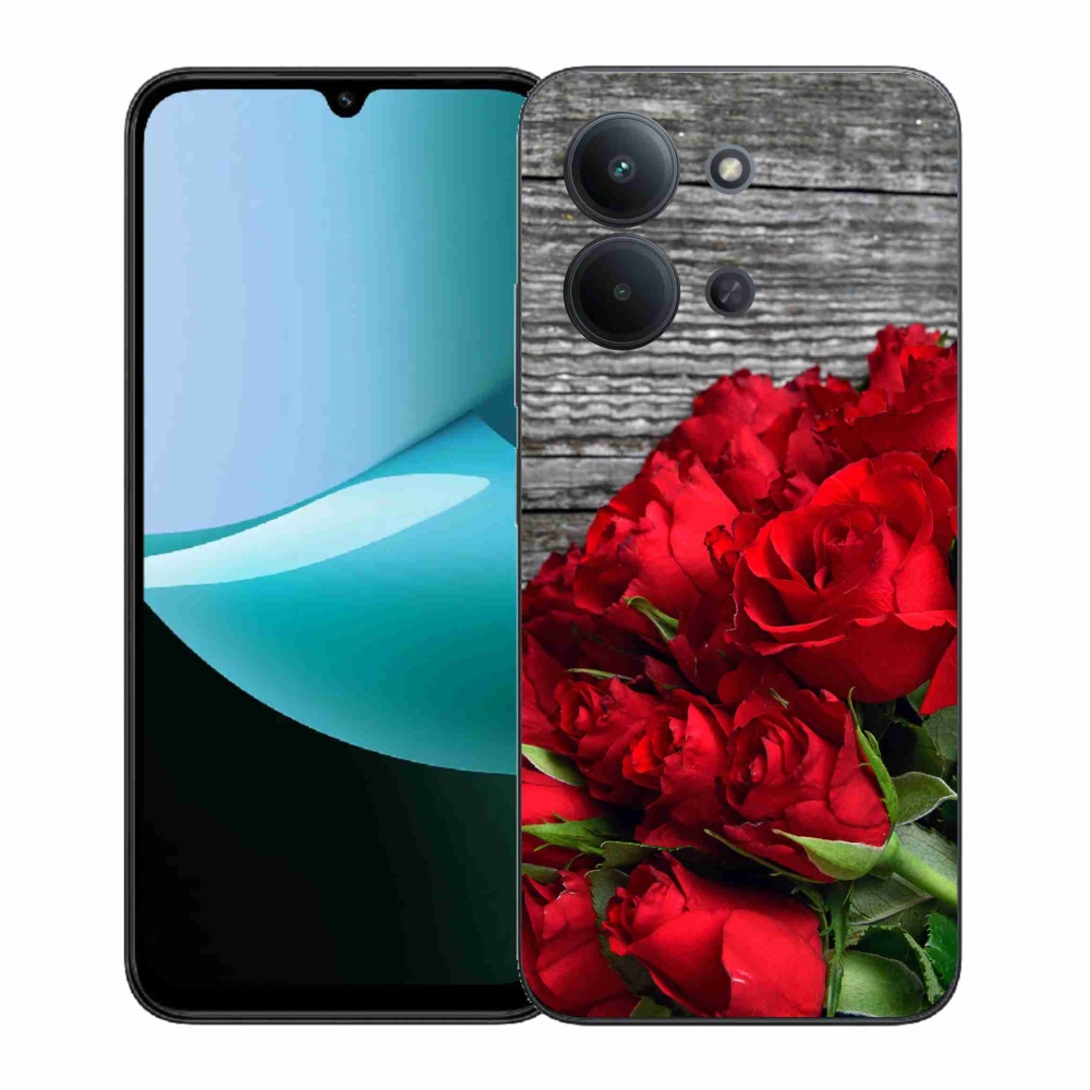 Gél borítás mmCase a Xiaomi Redmi 15C 4G (171mm)/Poco C85 4G (171mm) - vörös rózsa