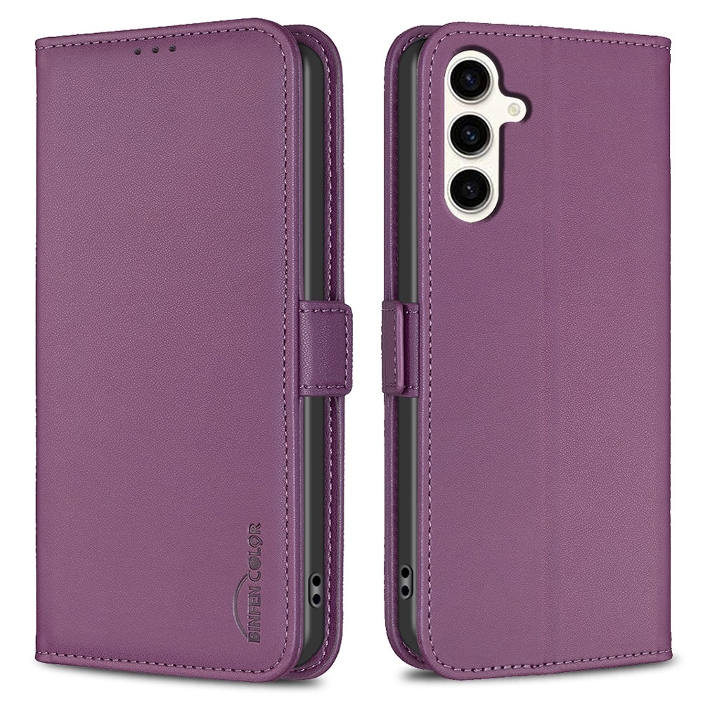 BNF könyvtáska Samsung Galaxy S24 FE készülékhez - sötétlila