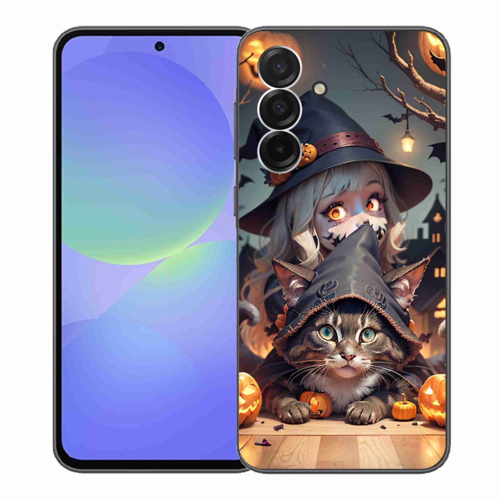 Zselés borítás mmCase Samsung Galaxy A36 5G - boszorkány macskával