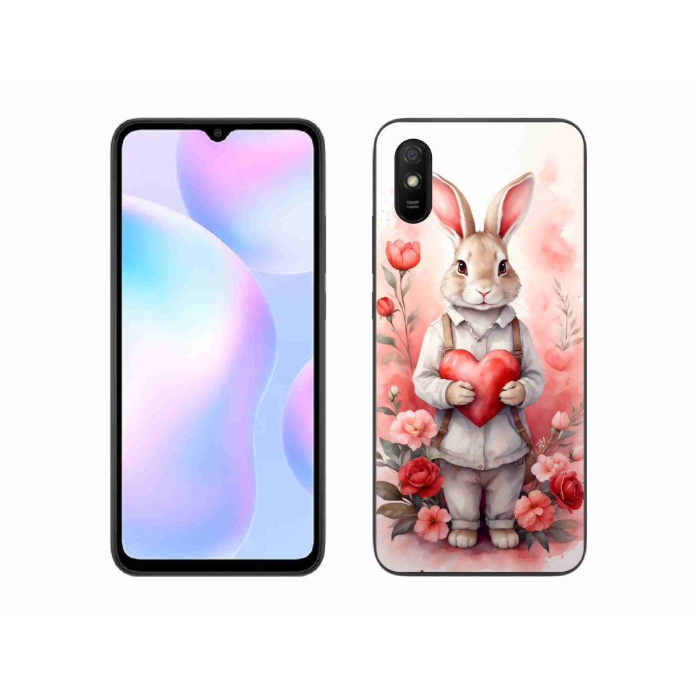 Gél borító mmCase a Xiaomi Redmi 9AT-hoz - nyúl szívvel