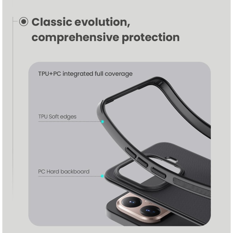 Nillkin Super Frosted PRO hátlap a Xiaomi 15T Pro számára Fekete