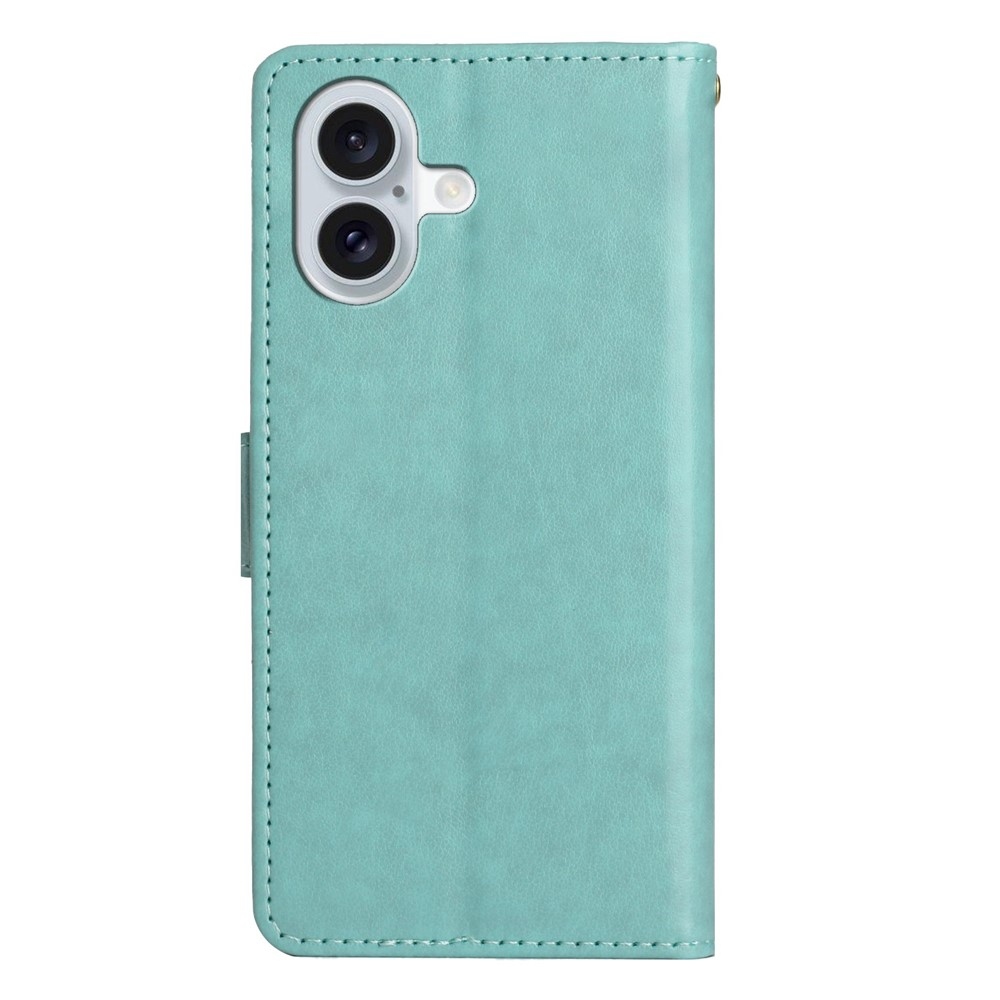 Virágok könyvtáska iPhone 17 készülékhez - teal