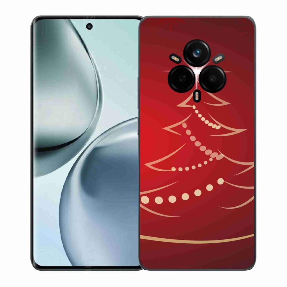 Gél borítás mmCase a Realme 14 Pro+ 5G számára - karácsonyfa karikatúra
