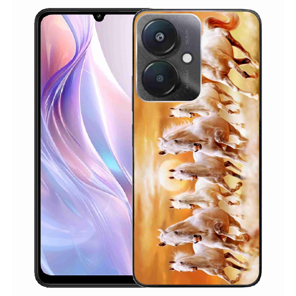 Gél tok mmCase a Xiaomi Redmi 13C 5G számára - lovak 2