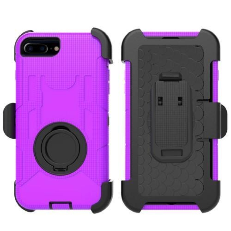 Nagy teherbírású hibrid tok iPhone 7 Plus és 8 Plus készülékhez - lila
