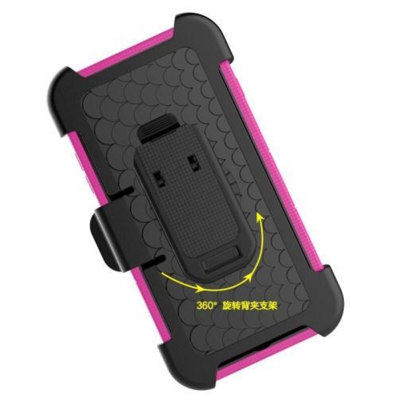 Nagy teherbírású hibrid tok iPhone 7 Plus és 8 Plus készülékhez - rózsaszínű