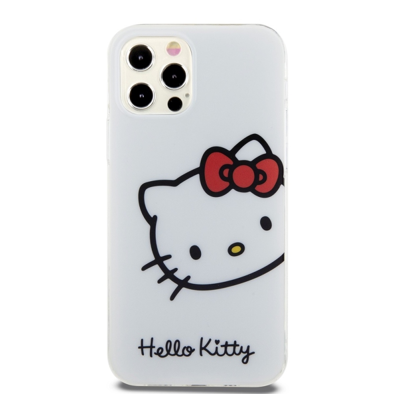 Hello Kitty IML Head logós hátlap iPhone 12/12 Pro fehérhez