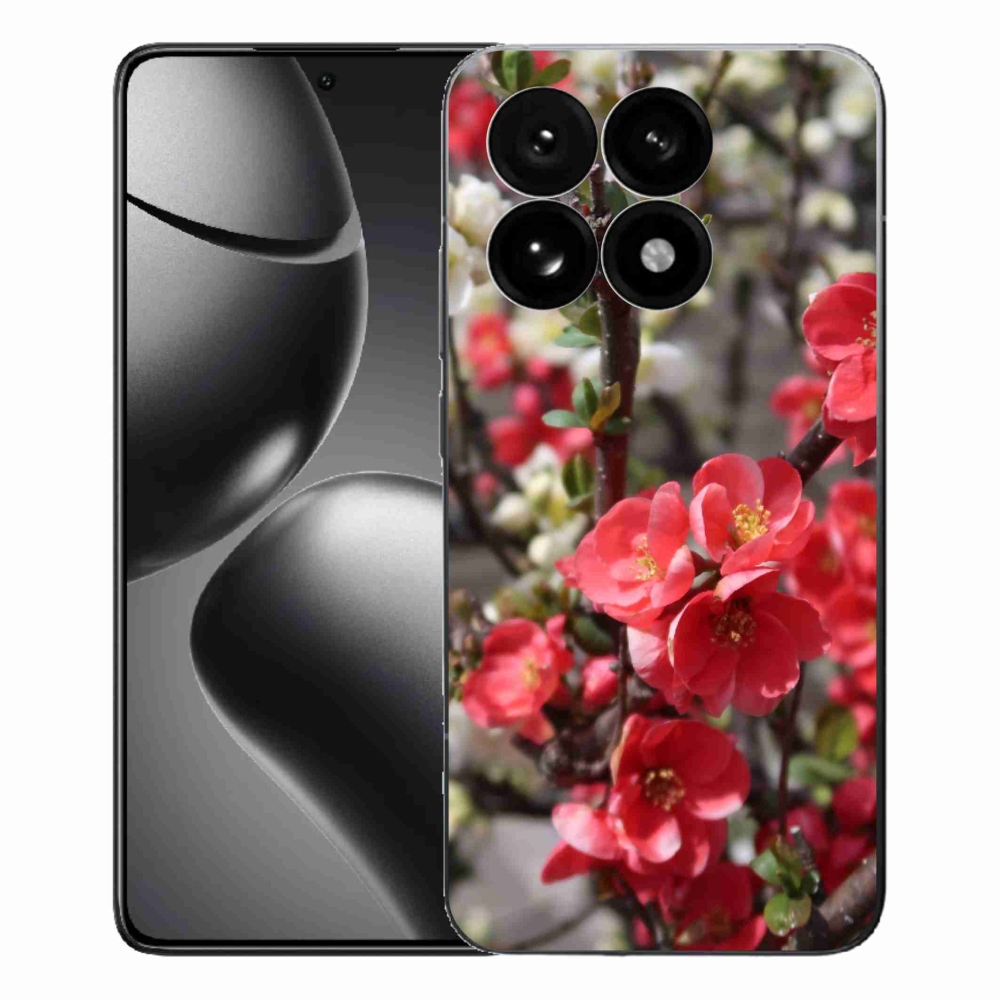 Gél borítás mmCase a Xiaomi 15T-hez - piros virágok