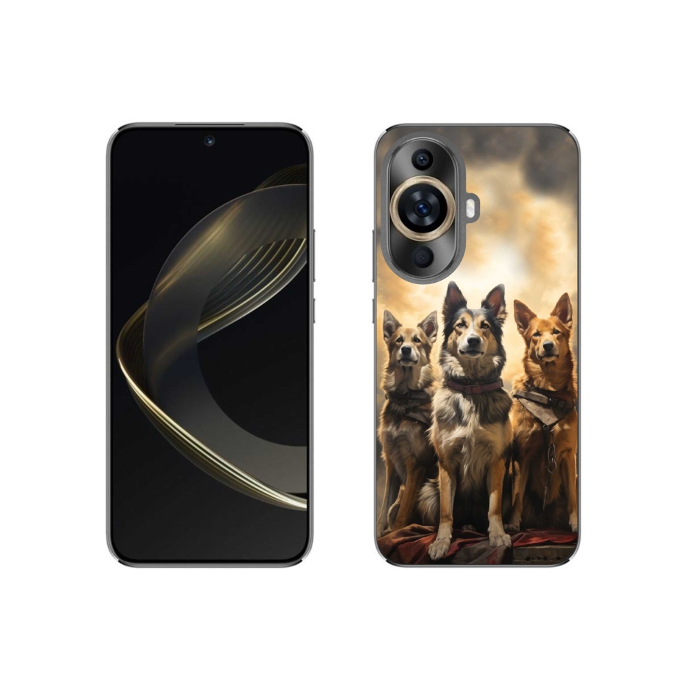 Gél borítás mmCase a Huawei Nova 11-en - három kutya