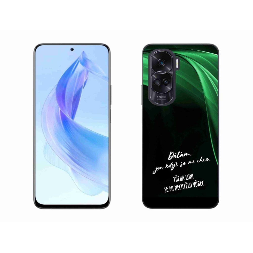 Gél borító mmCase a Honor 90 Lite készülékhez - vicces szöveg 12 fekete háttér