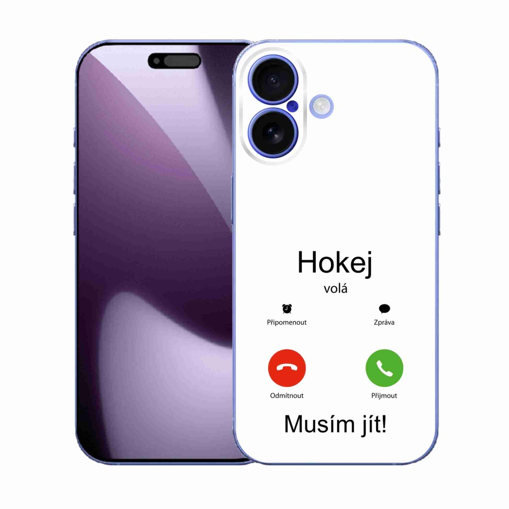 Gél borítás mmCase iPhone 17 - hoki hívások fehér háttérrel