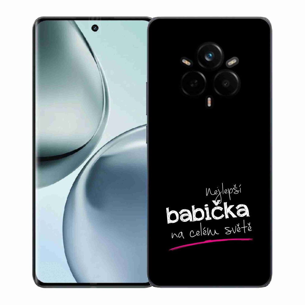 Gél borítás mmCase a Realme 14 Pro 5G-n - A legjobb nagyi 4 fekete háttérrel