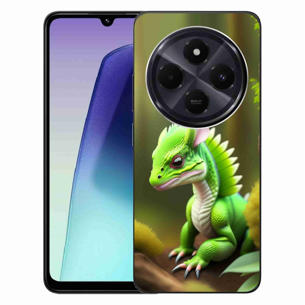 Gél borítás mmCase a Xiaomi Redmi 14C/Poco C75-hez - zöld sárkány