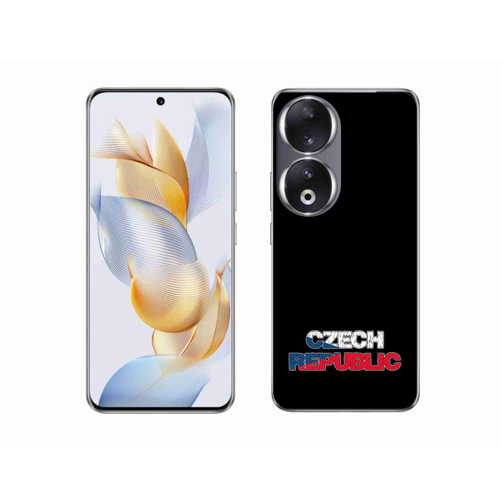 Zselés borító mmCase a Honor 90-hez - Csehország fekete háttér