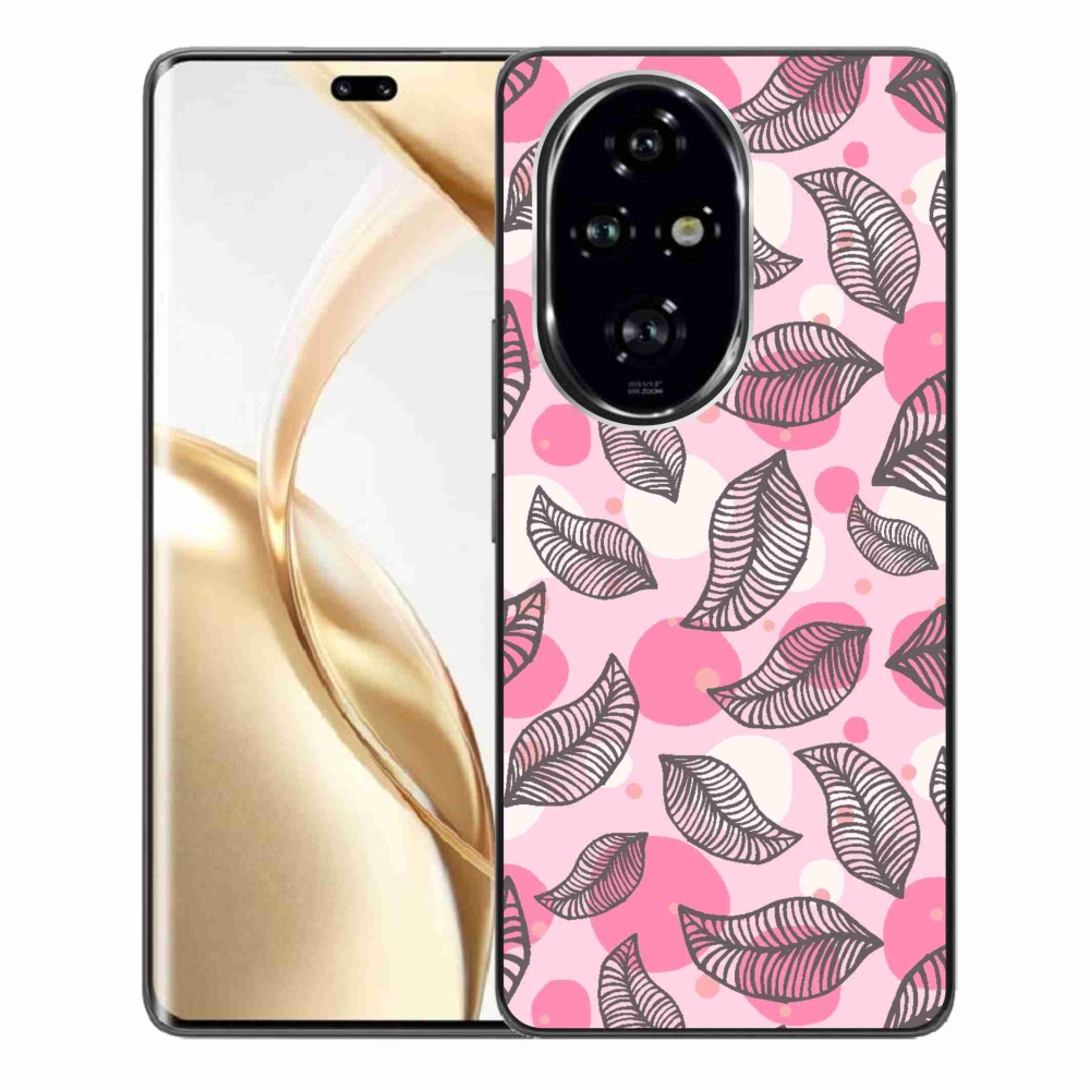 Zselés borító mmCase a Honor 200 Pro 5G számára - rajzfilmes hulló levelek