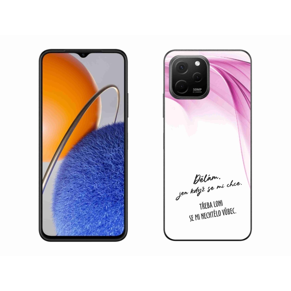 Gél borító mmCase a Huawei Nova Y61 készülékhez - vicces szöveg 12 fehér háttérrel