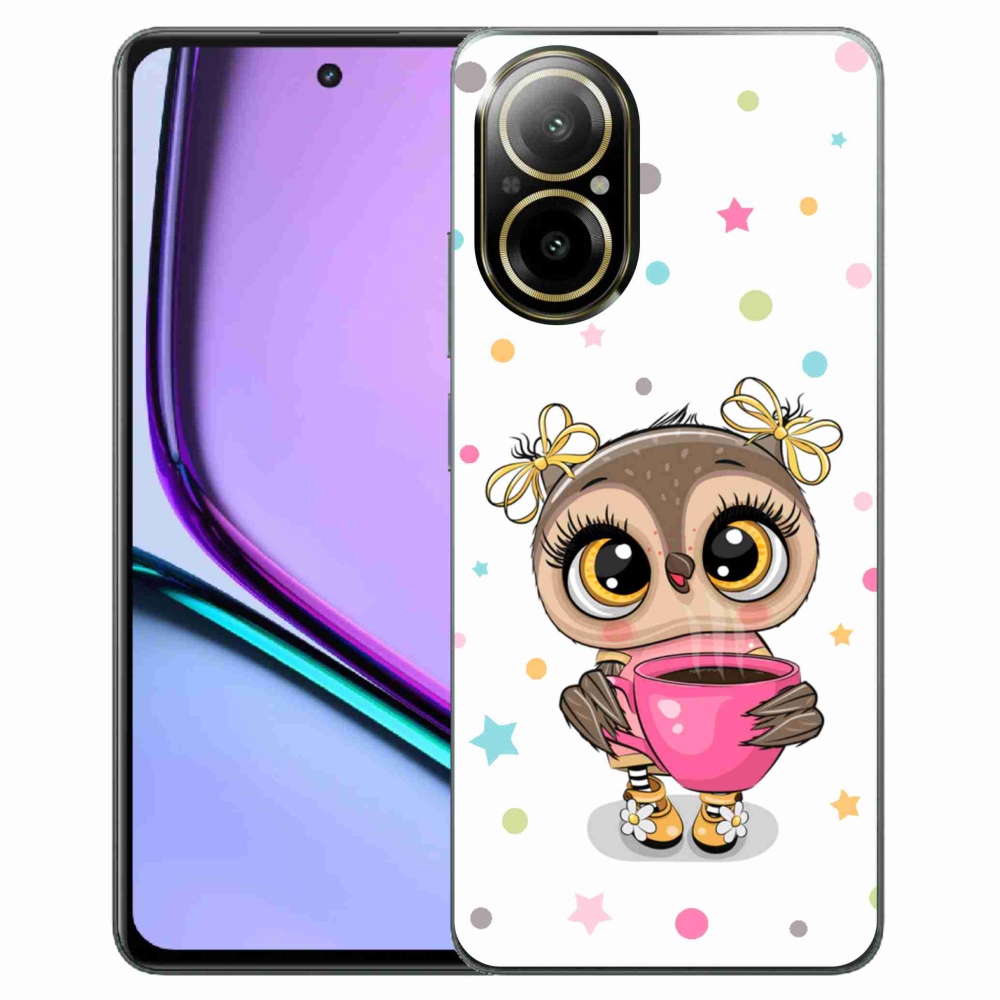 Gél borító mmCase a Realme C67 készülékhez - rajzfilm bagoly