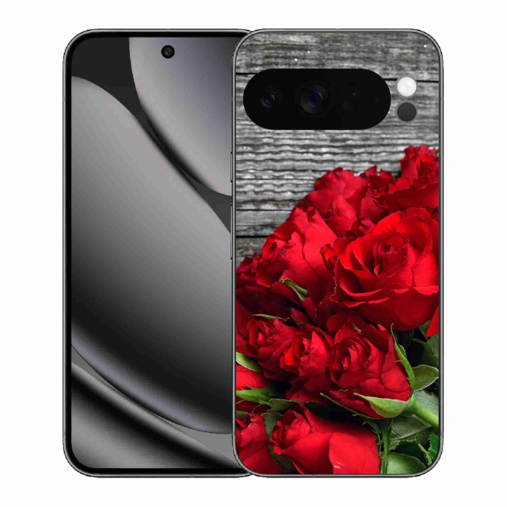 Zselés borítás mmCase a Google Pixel 10 Pro XL-hez - piros rózsa